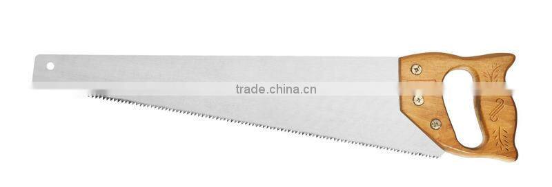 hand saw with natural color wooden handle