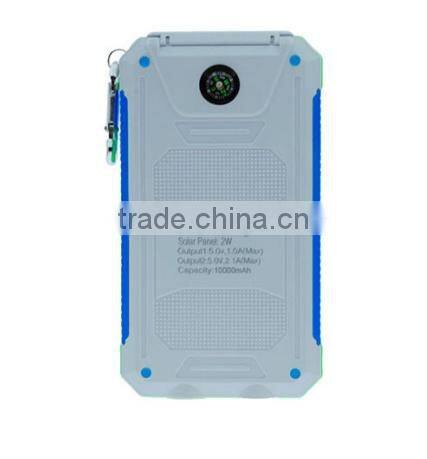 Solar phone charger 10000Mah with Aluminum material