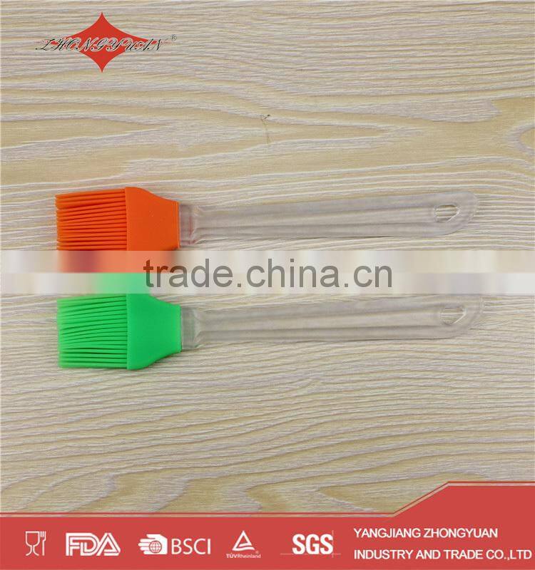 silicone basting brush set with plastic handle