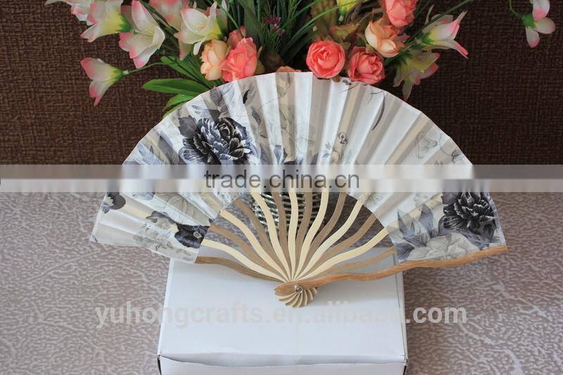 Colorful bamboo crafts gift fan