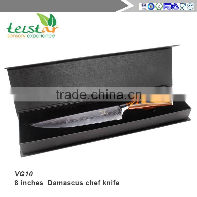 8" Professional Chef Knife, Japanese VG-10 Damascus Chef's Knives Sharp with Gift Box