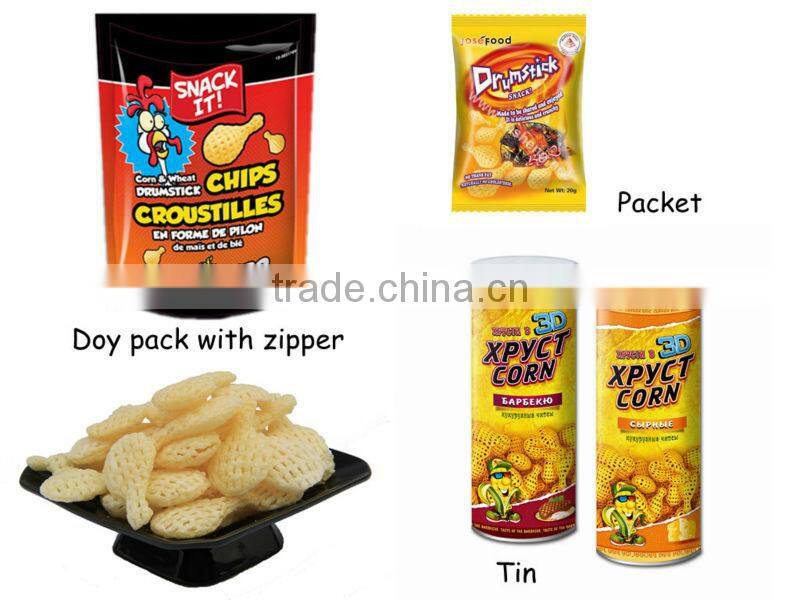 Inflatable drumsticks snack food