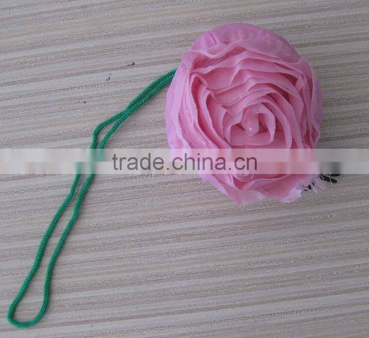 fashion colorful foldable rose nylon shopping bag