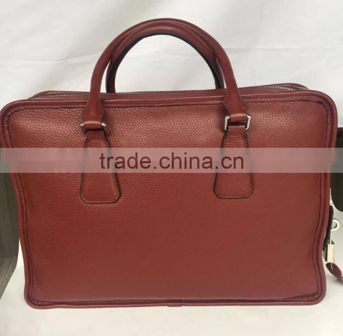 2017 New Models Brand handbag Men's Genuine leather handbag