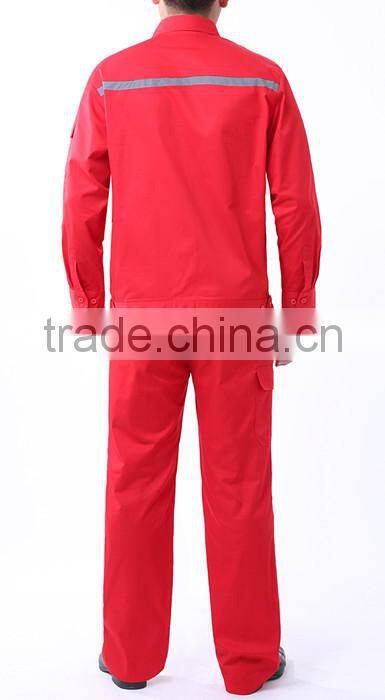red 100%cotton flame retardant waterproof oil repellent trousers workwear uniform