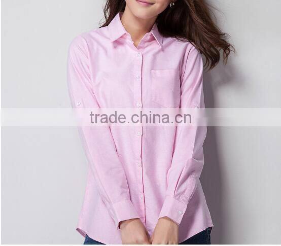 latest royal oxford fabric women shirt bright color oxford shirt