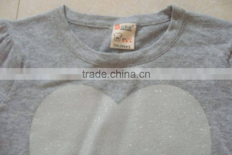 Knitted kids pullover sweater,love printed girls sweater design(BKNK5363)