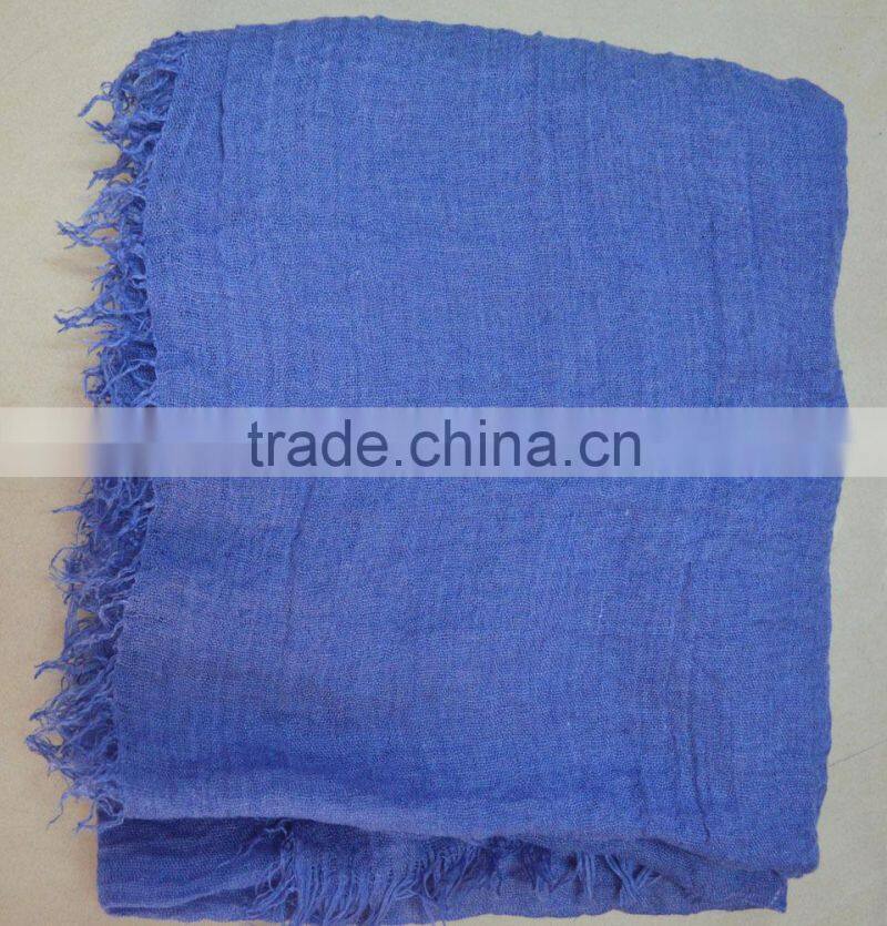 2016 hot stylish lady square short tassel fringes soft TR cotton scarf