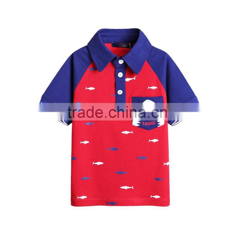 Fashion Kids Clothing Kids T-shirt 100% Cotton Polo Shirts For Children