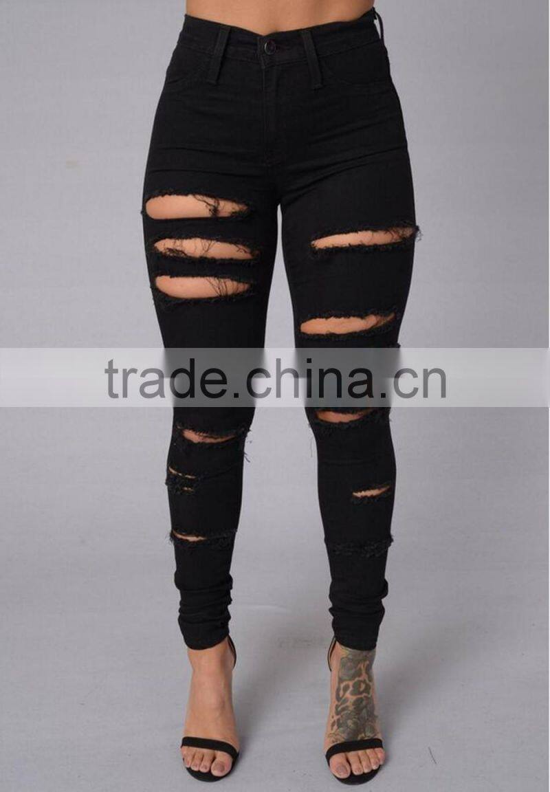 Fashion personality women jeans comfortable jeans female brand in stock accept small order