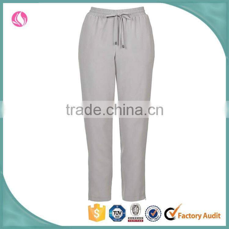 Women casual thin summer elastic waistband joggers, bottoms cropped pant