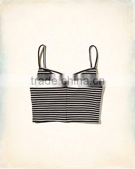 Fashion sexy stripe condole top suitable for women