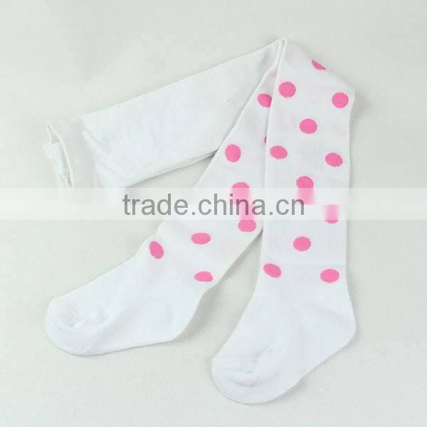 Cute baby girl tights with pink dots