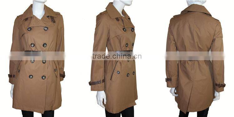 2016 ladies fashion ladies trench coats long trench summer coat with belt lady style