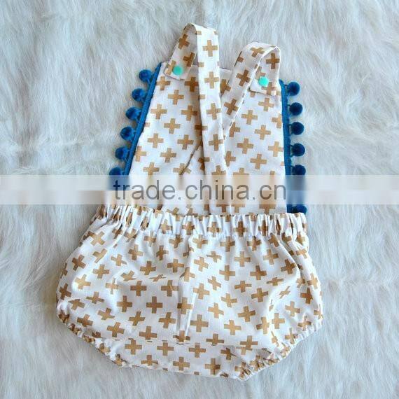 Newborn Baby girl clothes kids boho cross tassels romper