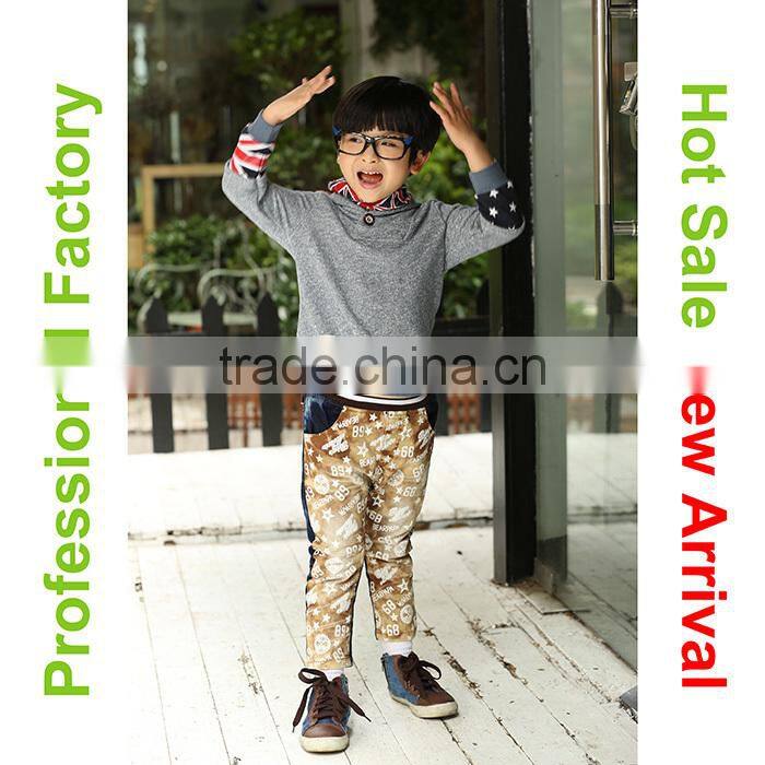 Fashion design cotton warm boys kids sporting clothes