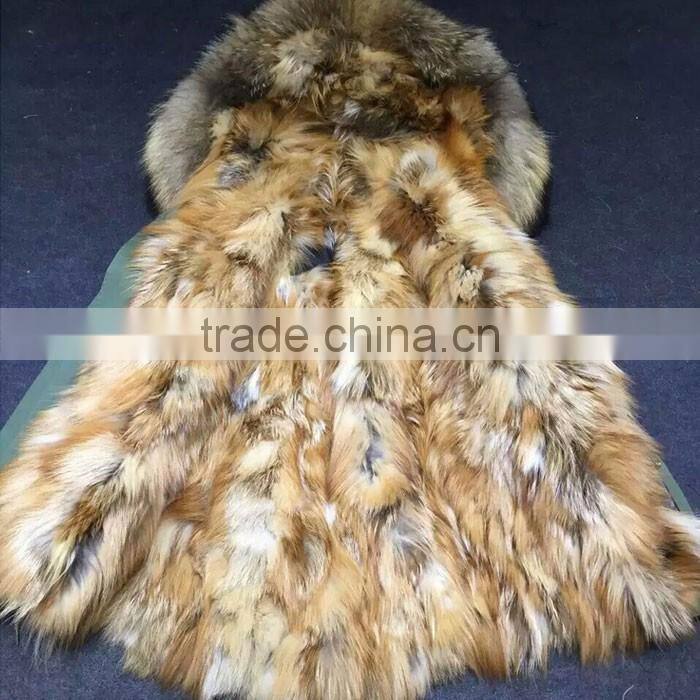 Myfur Natural Real Raccoon Fur Hood China Factory Price Parka Wholesale
