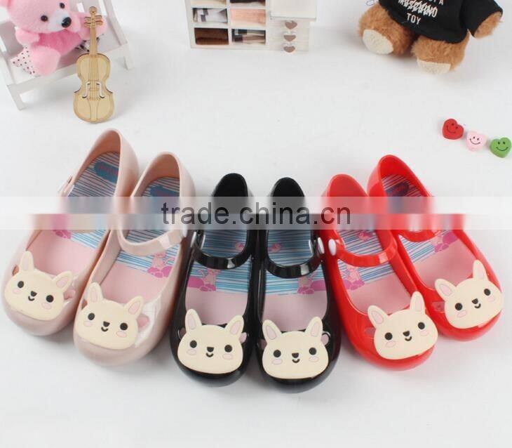 Soft feeling girl pvc shoes, girl cartoon jelly shoes