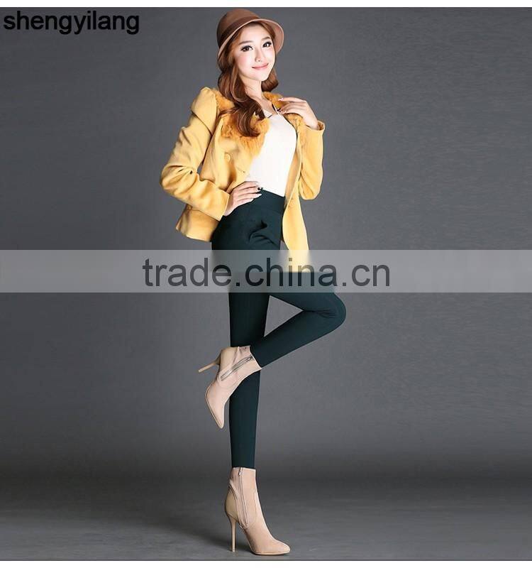winter warm fleece high waist Leggings/pants clothing manufacturing companies in China