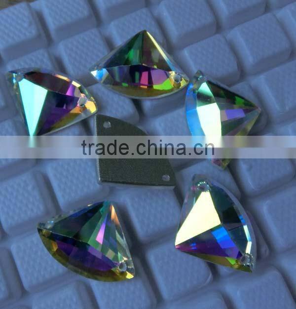 crystal sector shape sew on rhinestone wedding dress,dance dress,shoes accessory