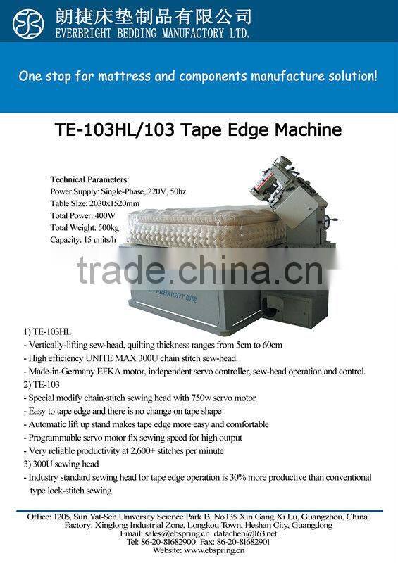 Stable Performance Tape Edge Machine for Making Mattresses