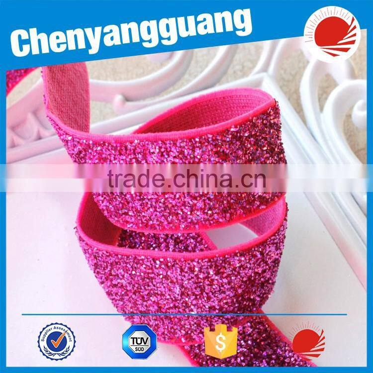 2017 Hot Glint Single Face Stretch Tape for Hairband/Festival Decoration