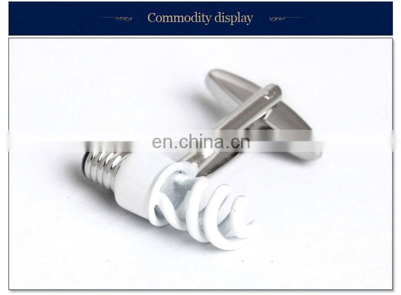 Novelty White Little Bulb Shirt Cufflinks