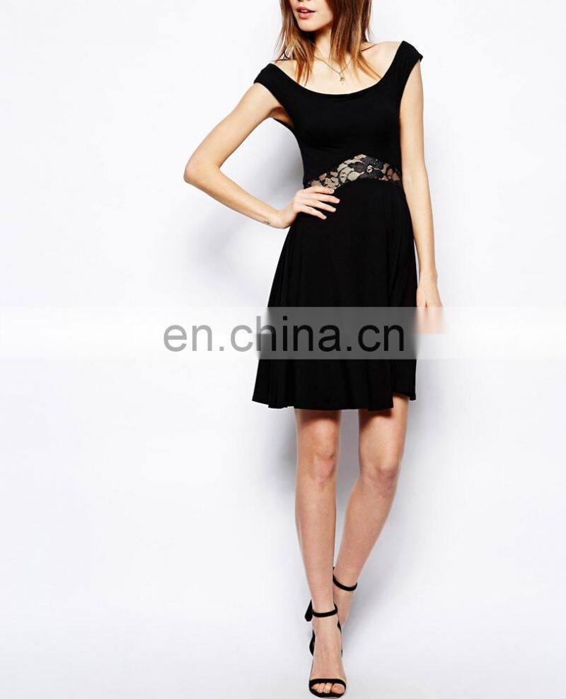 CHEFON Lace insert skater tall dresses