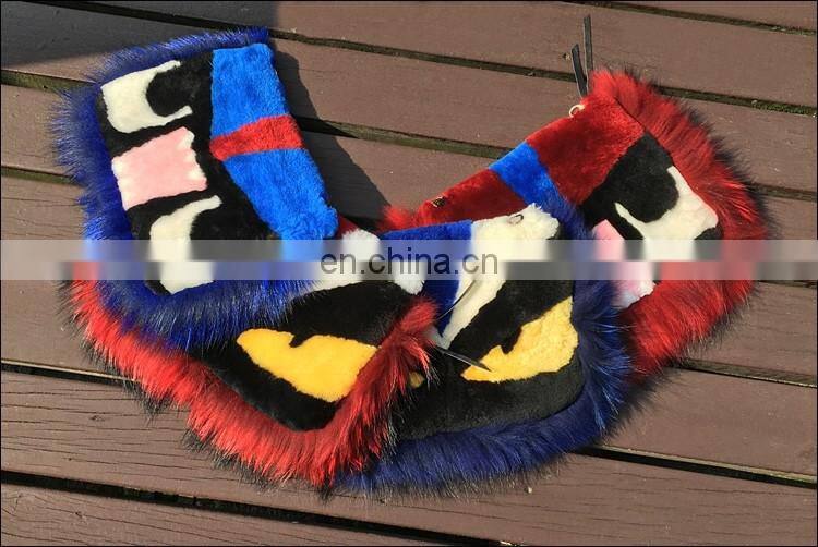 2016 Latest Fashion Design Raccoon Fur Bag Ladies Genuine Sheep Fur Hand Bag