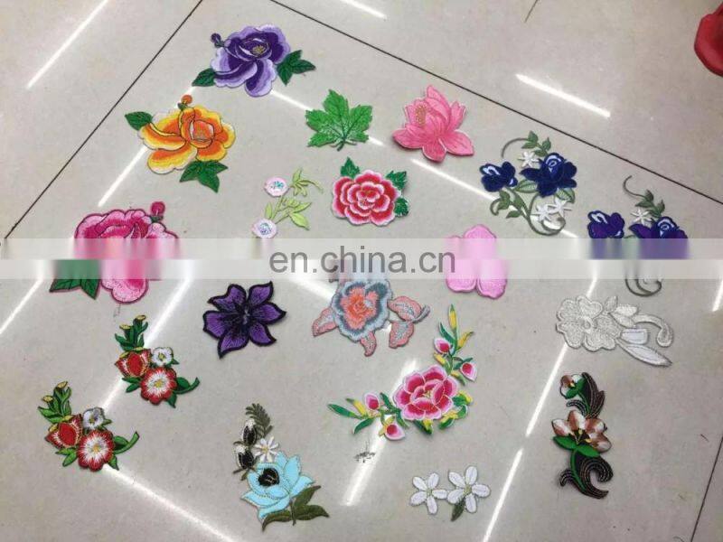 2017 wholesale garment accessories large embroidery sequins patches embroidery hot fix applique iron on patches piece