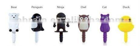 Cute Yellow Duck Silicone Earphone Plug