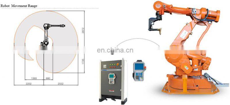 Automatic grinding polishing processing metal spare parts robot polishing machine for faucet