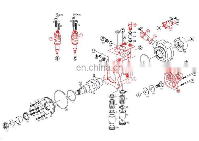 Original Weichai WP10 High Pressure Fuel Pump CPN2S2 612640080015 0445020240