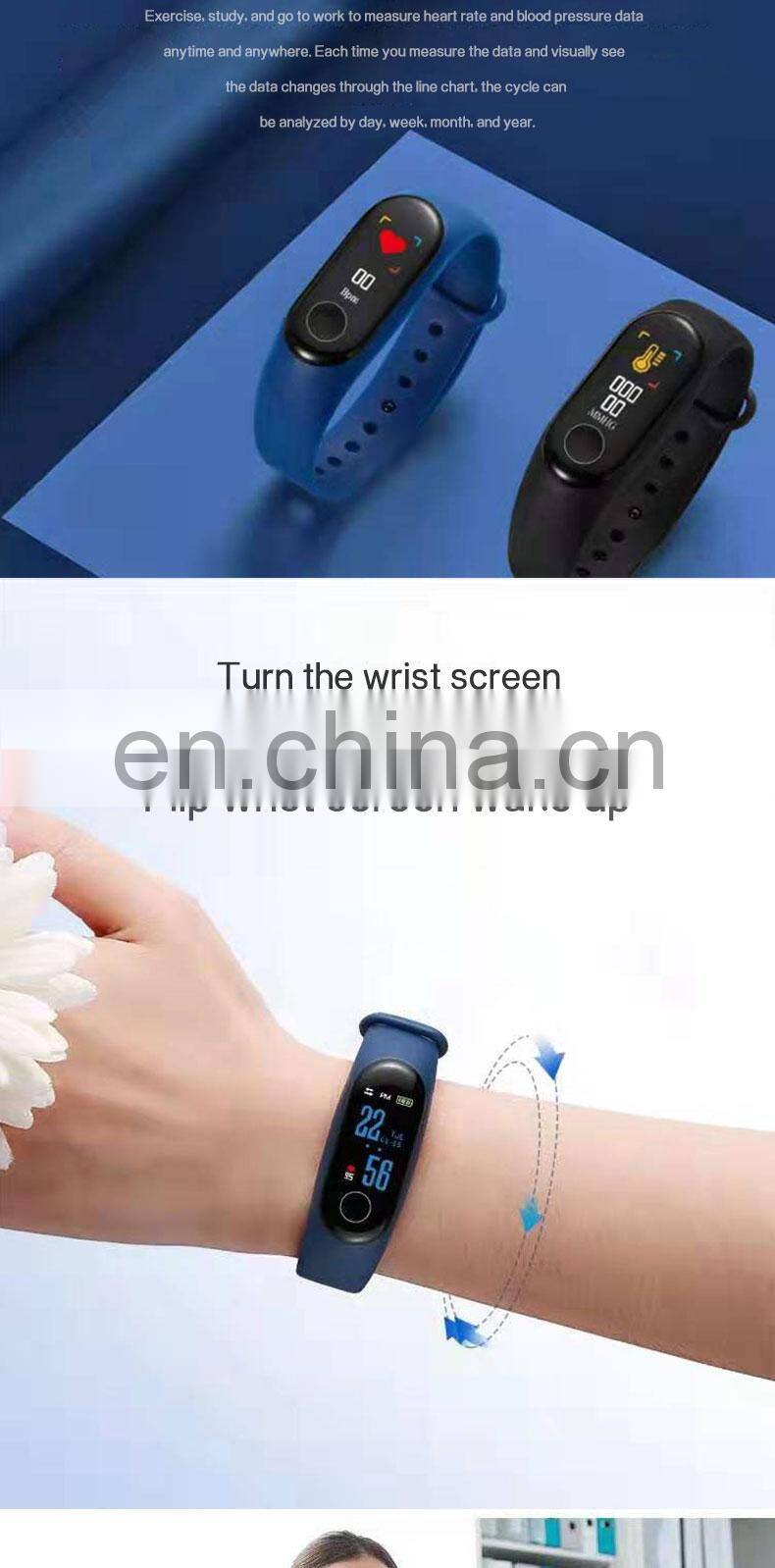 Golden Sky M3 Smart Watch Slim Full Touch Screen Female Smart Watch With Blood Pressure And Heart Rate Sport Bracelet Wristband