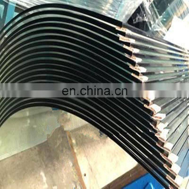 ultra clear low e  double curved tempered laminated  glass for super big size