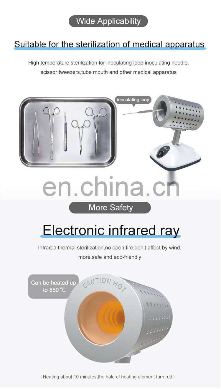 AKM LAB Mini Bacti Cinerator Sterilizer Loop Infrared Sterilizer