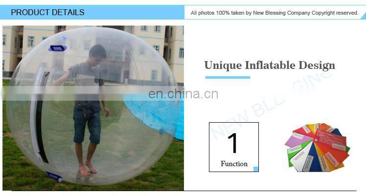 Cheap TPU/PVC water walking ball inflatable running water transparent bubble roller ball for kids/adult