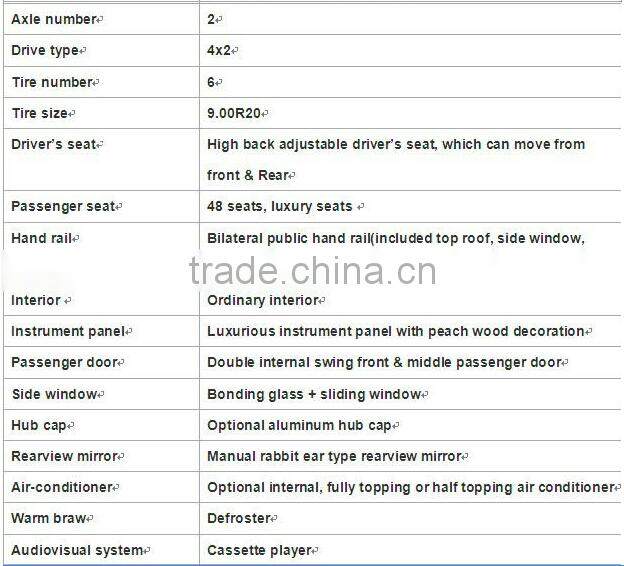 Dongfeng EQ6105L3G 4x2 10m diesel tourist bus