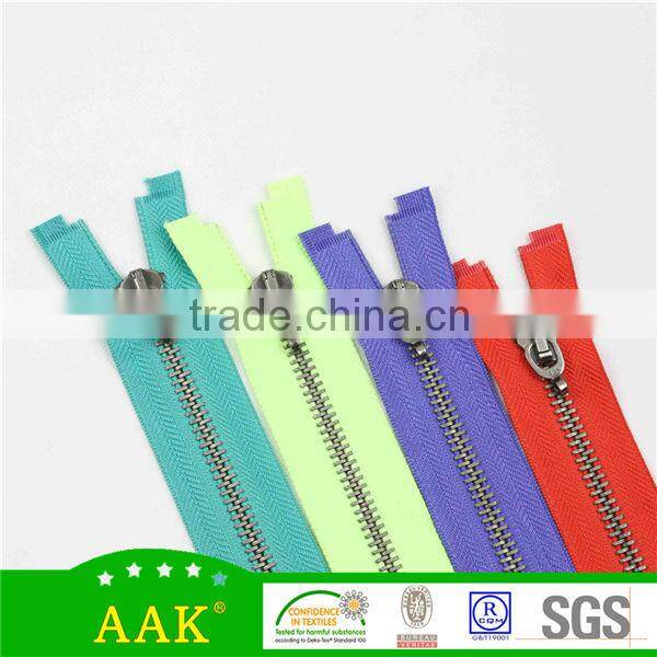 nylon zipper gold teeth long chain gold nylon zipper rolls