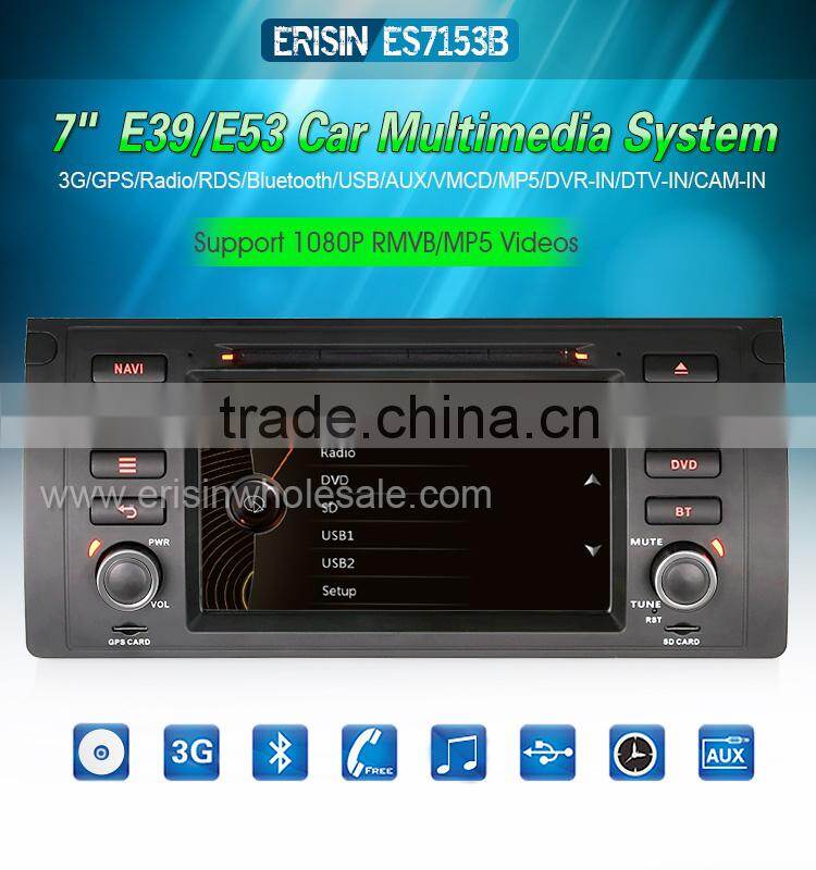 Erisin ES7153B 7" Autoradio Touch Screen 1 Din Car DVD Players GPS
