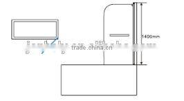 800x1400mm Simple styling Bath Screen BL-032