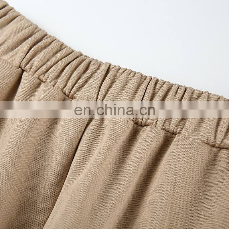 Europe and the United States 2021 foreign trade hot style women's clothing new trend basic earth color casual trousers trousers