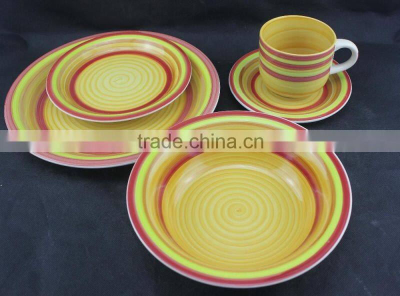 wholesale white stoneware ceramic dinner set with plates set and salad bowl and mugs