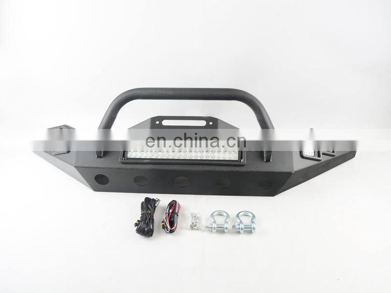 4x4 offroad front bumper guard for jeep wrangler front bumper with led light