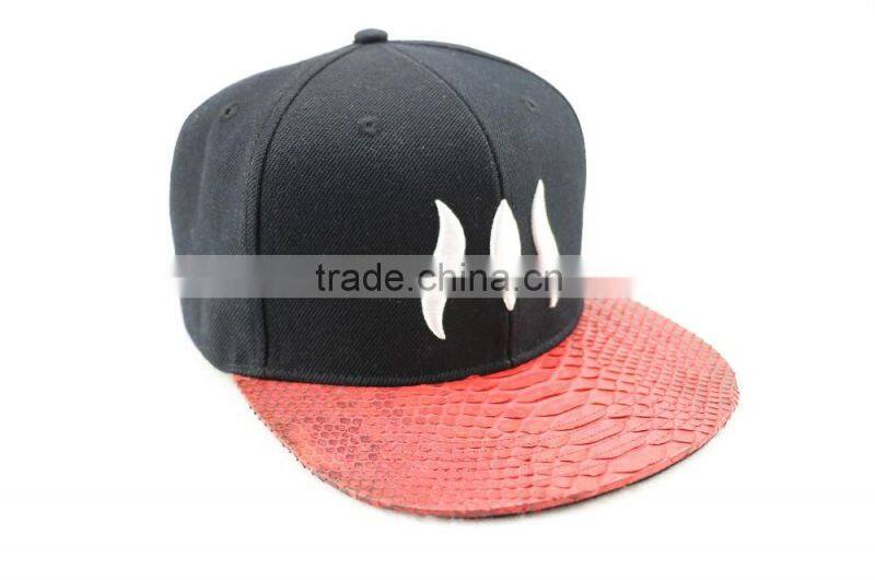 Super Cool Luxury Python Snake Skin Leather Hat floppy hat with straps