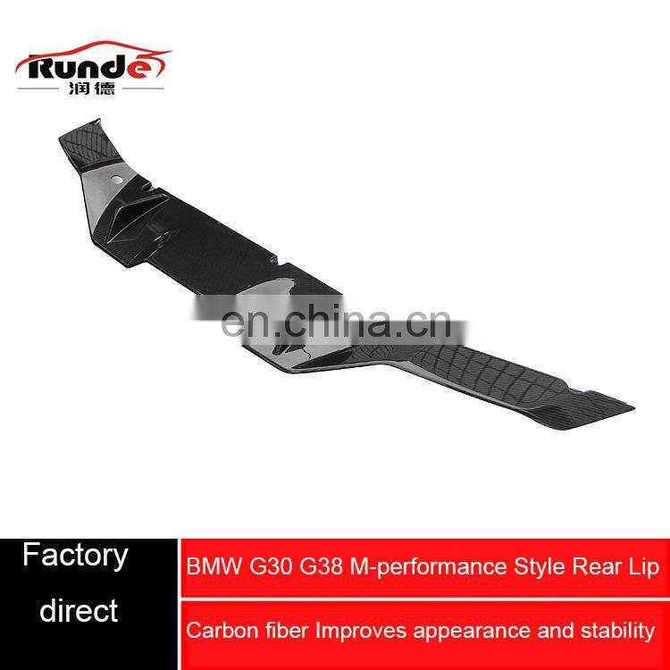 Runde New Arrival High Quality Carbon Fiber Material Rear Diffuser Lip For 2018-2020 BMW 5 Series G30 rear lip