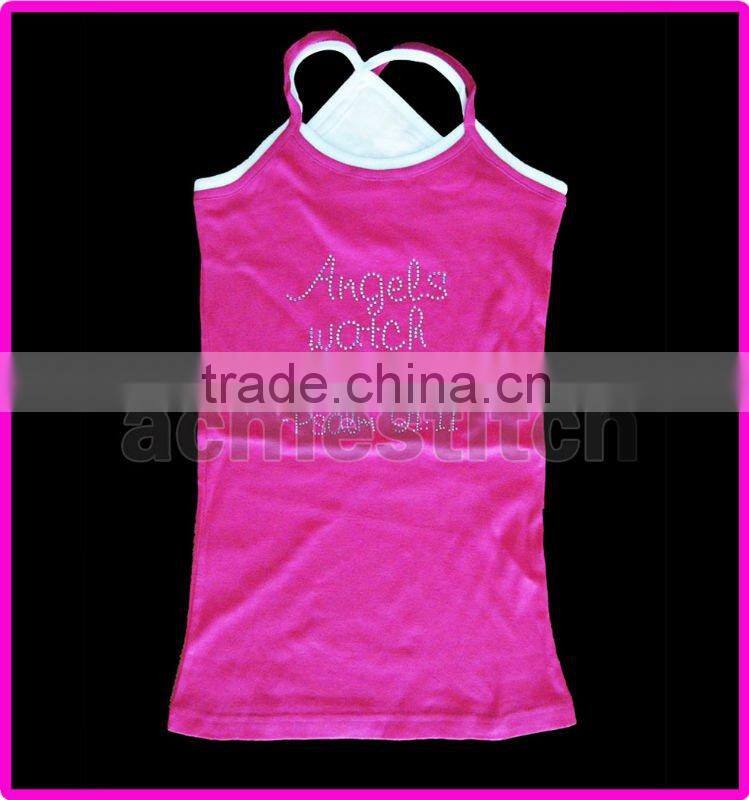 Hot sale! rhinestone T-shirt design