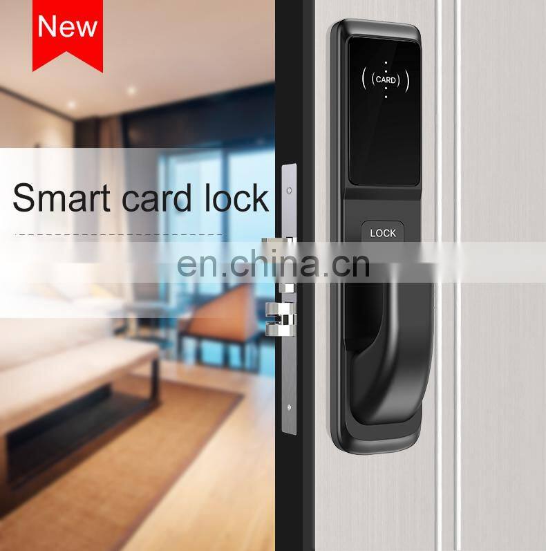 Popular Product Smart Push-Pull Digital rfid hotel card reader door lock support hotel version apartment version