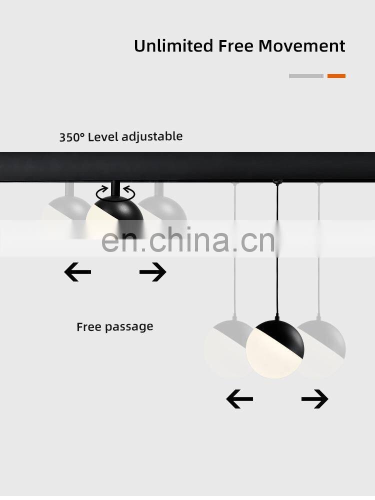 HUAYI Wholesale Modern Pendant Globe Lamp 10watt Kitchen Contemporary Magnetic LED Track Light
