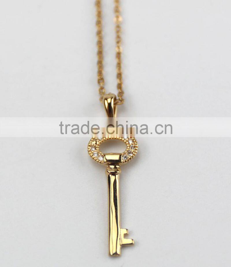 Christmas key pendant necklace